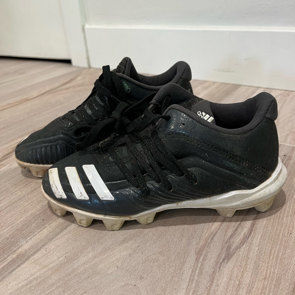 Adidas Afterburner Kids Black and White Cleats Size 12